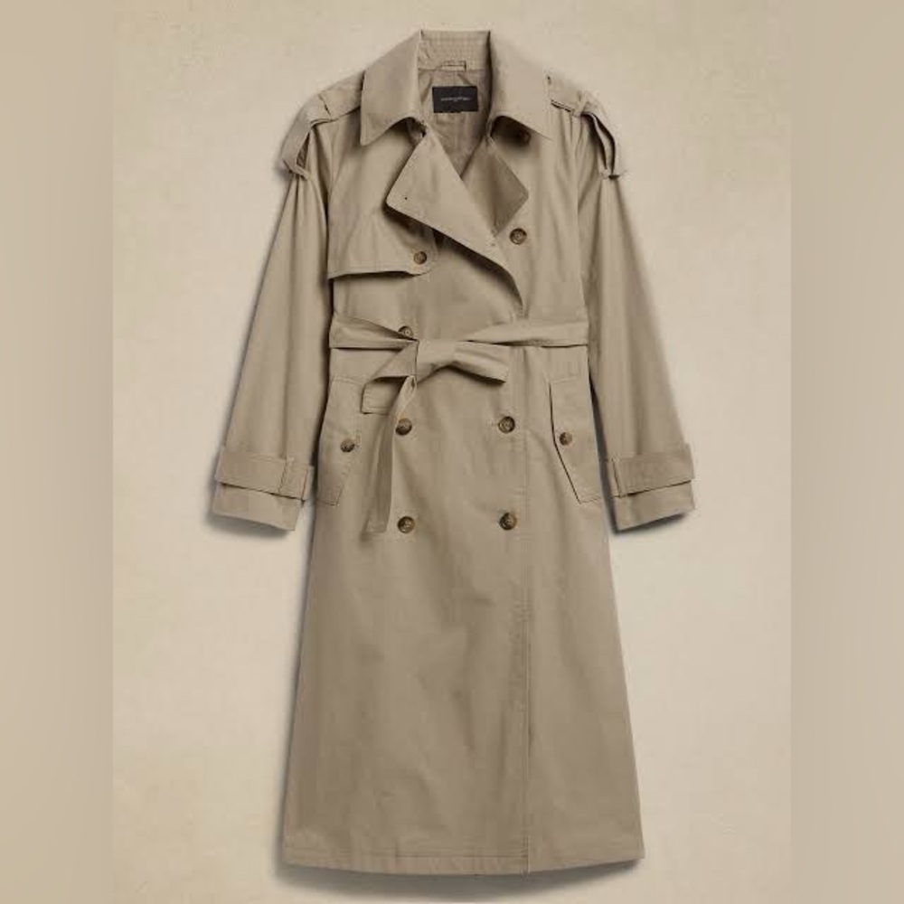 Banana republic factory classic twill trench, size XL